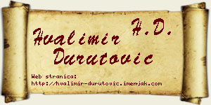 Hvalimir Durutović vizit kartica